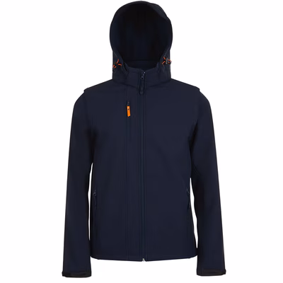 Immagine di Giacca softshell con cappuccio e maniche staccabili SOL'S TRANSFORMER colore blu navy taglia XL