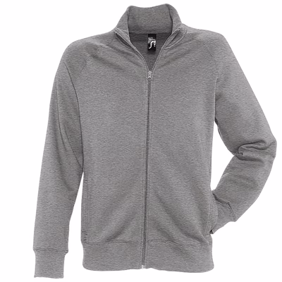 Immagine di Felpa uomo con zip SOL'S SUNDAE colore grigio melange taglia L