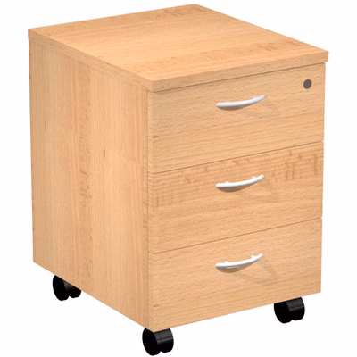 Immagine di Cassettiera a 3 cassetti EASYSPACE faggio MONTATA