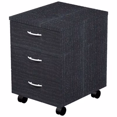 Immagine di Cassettiera a 3 cassetti EASYSPACE nero venato MONTATA