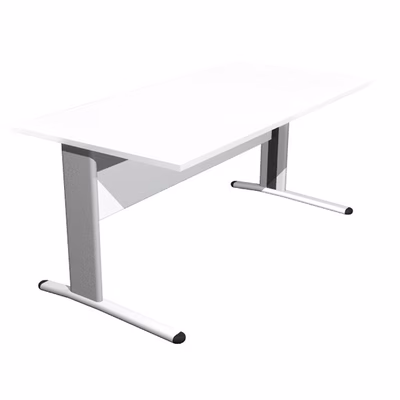 Immagine di Scrivania gamba ad "L" EASYSPACE cm 160x80x72 bianco