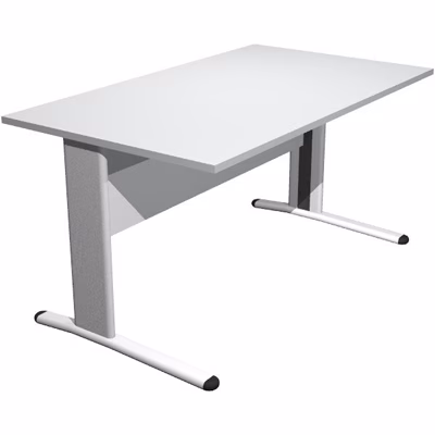 Immagine di Scrivania gamba ad "L" EASYSPACE cm 140x80x72 grigio