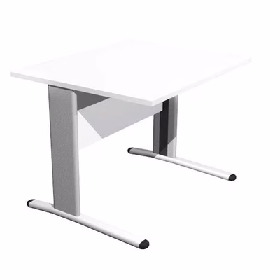 Immagine di Scrivania gamba ad "L" EASYSPACE cm 80x80x72 bianco