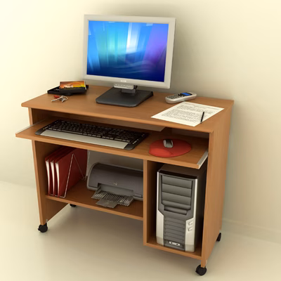 Immagine di Work station EASYSPACE cm 92x45xH76 noce