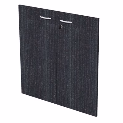 Immagine di Coppia ante librerie c/serratura EASYSPACE cm 80x67 nero venato