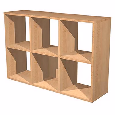 Immagine di Libreria a 6 caselle CHECKER cm 104,1x29,2x69,8 faggio