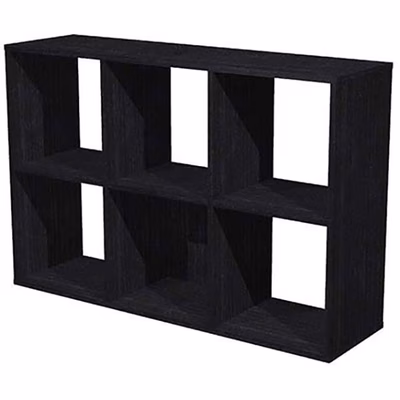 Immagine di Libreria a 6 caselle CHECKER cm 104,1x29,2x69,8 nero venato