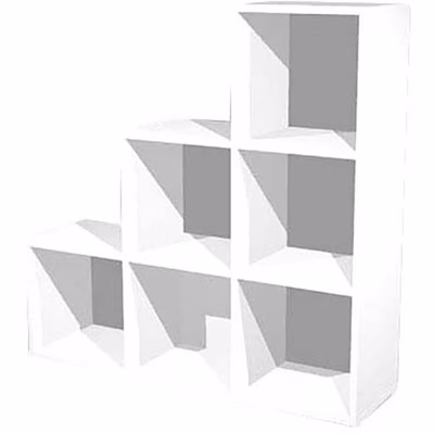 Immagine di Libreria scalare a 6 caselle CHECKER cm 104,1x29,2x103,9 bianco