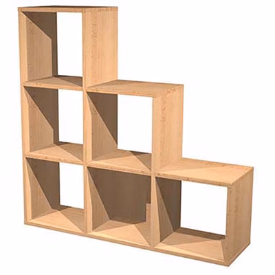 Immagine di Libreria scalare a 6 caselle CHECKER cm 104,1x29,2x103,9 faggio