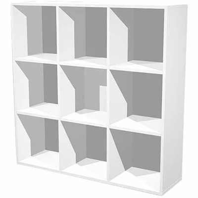 Immagine di Libreria a 9 caselle CHECKER cm 104,1x29,2x103,9 bianco