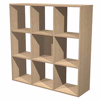 Immagine di Libreria a 9 caselle CHECKER cm 104,1x29,2x103,9 rovere