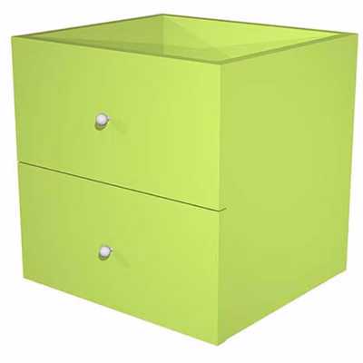 Immagine di Set 2 cassetti per libreria CHECKER cm 32,5x28,8xH32,5 verde