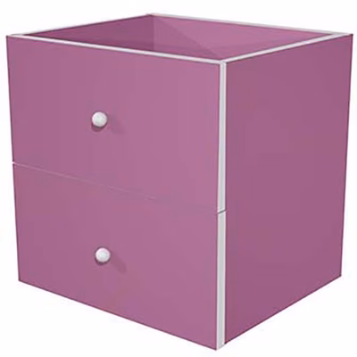 Immagine di Set 2 cassetti per libreria CHECKER cm 32,5x28,8xH32,5 viola