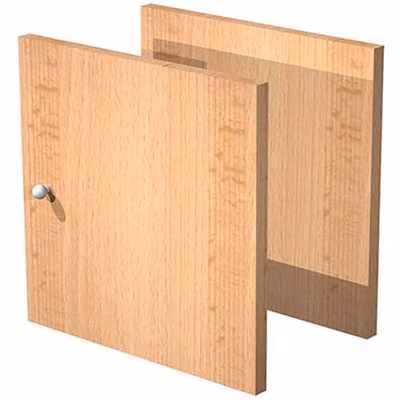 Immagine di Set 2 antine per libreria CHECKER cm 32,2x32,1 faggio