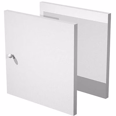 Immagine di Set 2 antine per libreria CHECKER cm 32,2x32,1 grigio alluminio