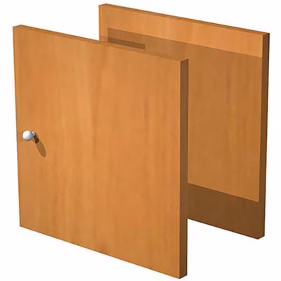 Immagine di Set 2 antine per libreria CHECKER cm 32,2x32,1 noce chiaro