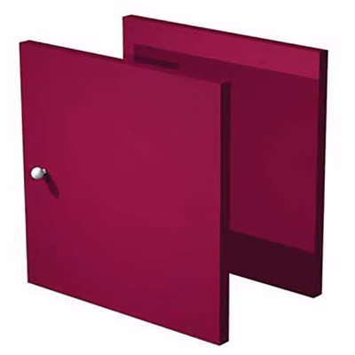 Immagine di Set 2 antine per libreria CHECKER cm 32,2x32,1 prugna