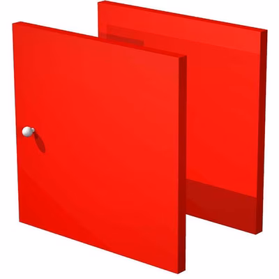 Immagine di Set 2 antine per libreria CHECKER cm 32,2x32,1 rosso