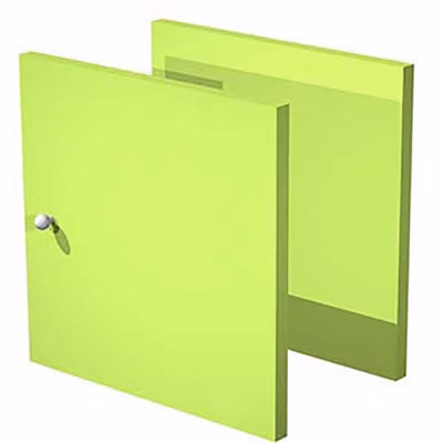 Immagine di Set 2 antine per libreria CHECKER cm 32,2x32,1 verde