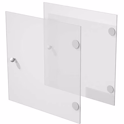 Immagine di Set 2 antine per libreria CHECKER cm 32,2xH32,1 vetro satinato