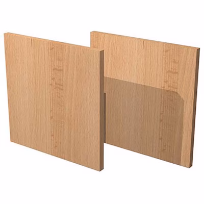 Immagine di Set 2 dietri per libreria CHECKER cm 32,2x32,1 faggio