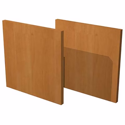 Immagine di Set 2 dietri per libreria CHECKER cm 32,2x32,1 noce chiaro