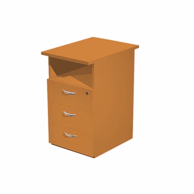 Immagine di Cassettiera 3 cassetti EASYSPACE cm 43x60x72 noce