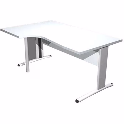 Immagine di Workstation sinistra EASYSPACE cm 160x60/80/100x72 bianca