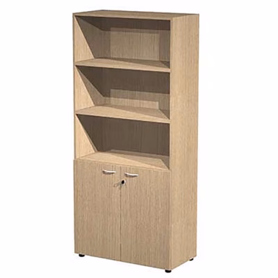 Immagine di Libreria c/ante battenti basse GUIT cm 90x46x200 rovere