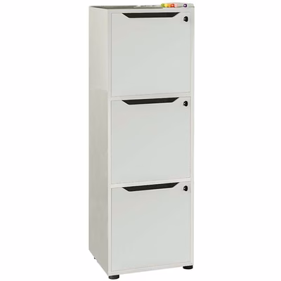 Immagine di Mobile MAILBOX 3 caselle cm 41x40x121,6 struttura grigio alluminio ante grigio alluminio