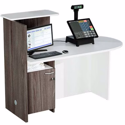 Immagine di Bancone TELLER lato destro bianco/frassino