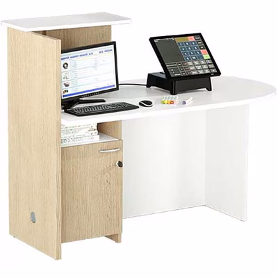 Immagine di Bancone TELLER lato destro bianco/rovere