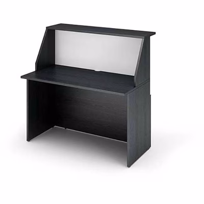 Immagine di Modulo reception WELCOME cm 120x76,1xH117 nero venato frassino/bianco