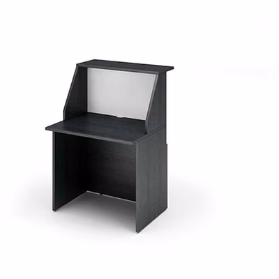 Immagine di Modulo reception WELCOME cm 80x76,1xH117 nero venato frassino/bianco