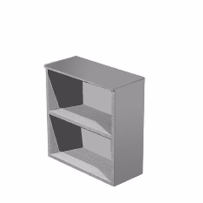 Immagine di Libreria a giorno basso EASYSPACE cm 80x44x72 grigio alluminio