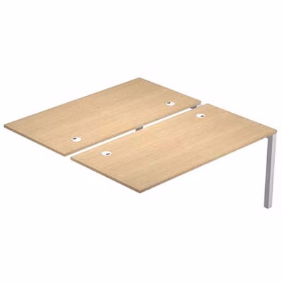 Immagine di Modulo aggiuntivo bench 2 posti WORK cm 120x168 piano rovere chiaro