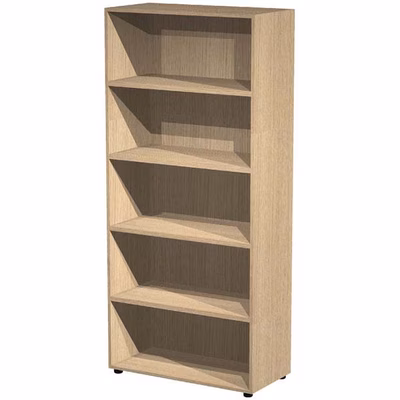 Immagine di Libreria alta a giorno WORK cm 90x46x200 rovere chiaro