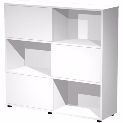 Immagine di Libreria TETRIS 3 ante cm 120x35,5x116 struttura bianco cera ante bianco cera