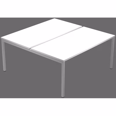 Immagine di Postazione bench 2 posti EASYSPACE cm 120x164x72,5 bianco