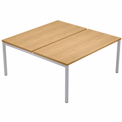 Immagine di Postazione bench 2 posti EASYSPACE cm 120x164x72,5 faggio