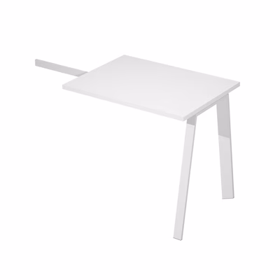 Immagine di Allungo WORK cm 80x60 gamba metallica piano bianco