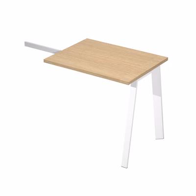 Immagine di Allungo WORK cm 80x60 gamba metallica piano rovere chiaro