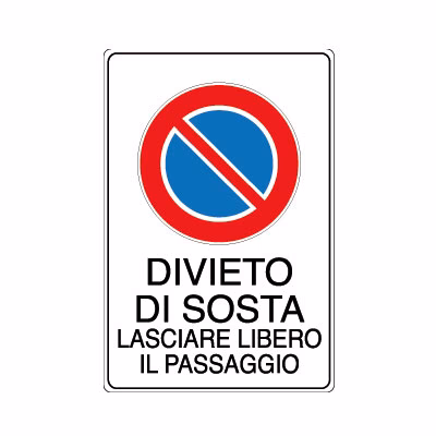 Immagine di Cartello alluminio 20x30 - divieto di sosta