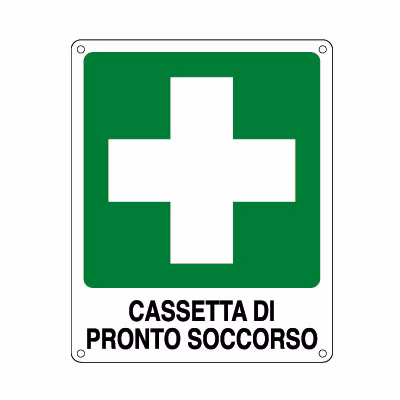 Immagine di Cartello alluminio 25x31 - cassetta pronto soccorso