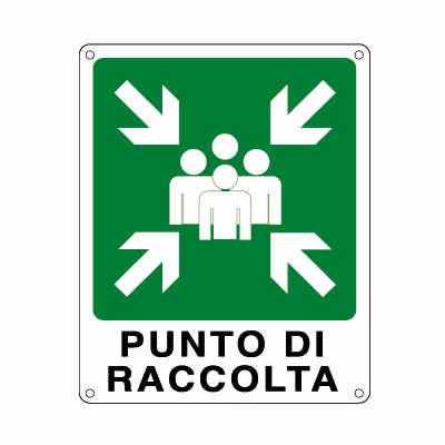 Immagine di Cartello alluminio 25x31 - punto di raccolta