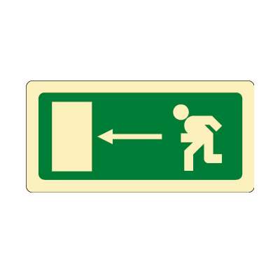 Immagine di Cartello fotolum. 22x10 - uscita di emergenza sx