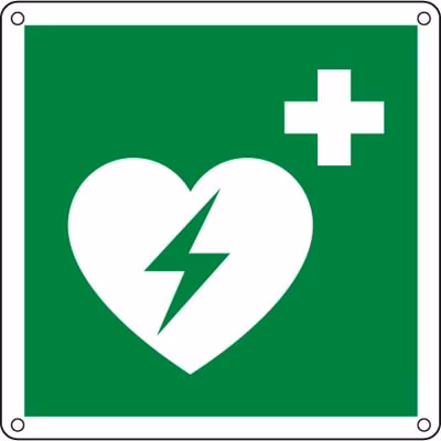 Immagine di Cartello alluminio 25x25 - Defibrillatore