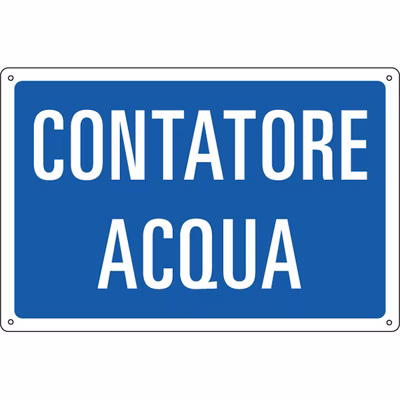 Immagine di Cartello alluminio 30x20 - Contatore Acqua