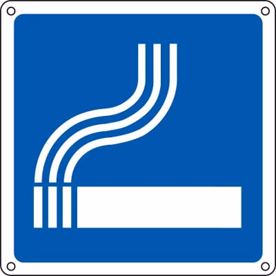 Immagine di Cartello alluminio 25x25 - Area Fumatori