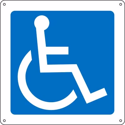 Immagine di Cartello alluminio 25x25 - Disabili